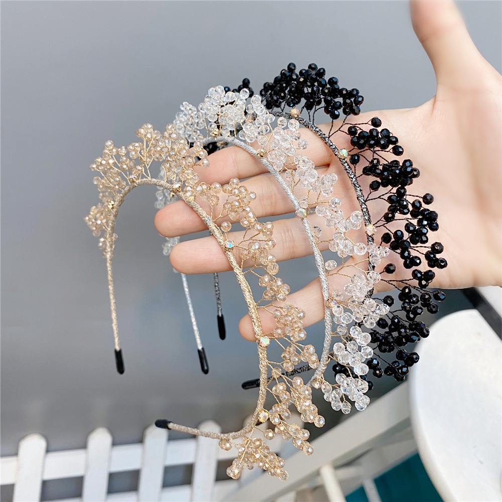 Crystal Beads Headband Women Girls Headdress Hairband