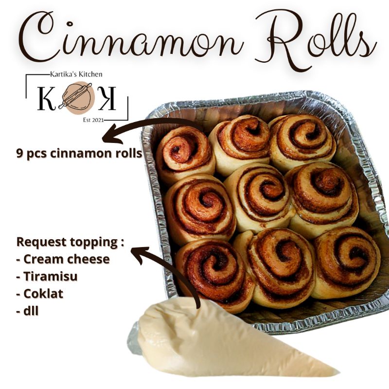 

Cinnamon Rolls Besar isi 9 pcs