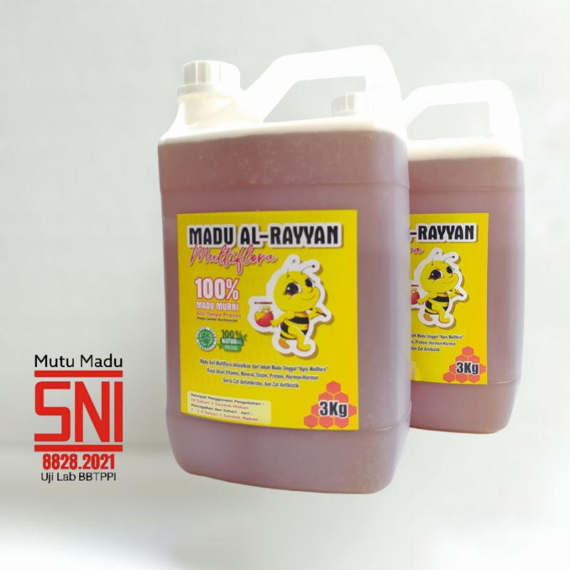 Madu Murni Raw honey 3kg | Madu Asli Madu Al-Rayyan