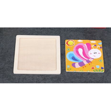 TweedyToys - Puzzle Kayu / Jigsaw Puzzle 9 Keping Polos Lucu