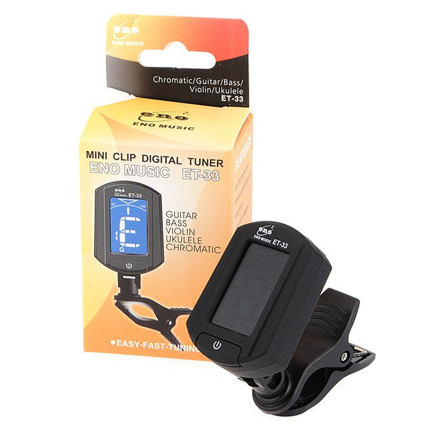 Tuner Guitar Eno ET-33 Clip-on Tuning for Gitar, Bass, Ukulele