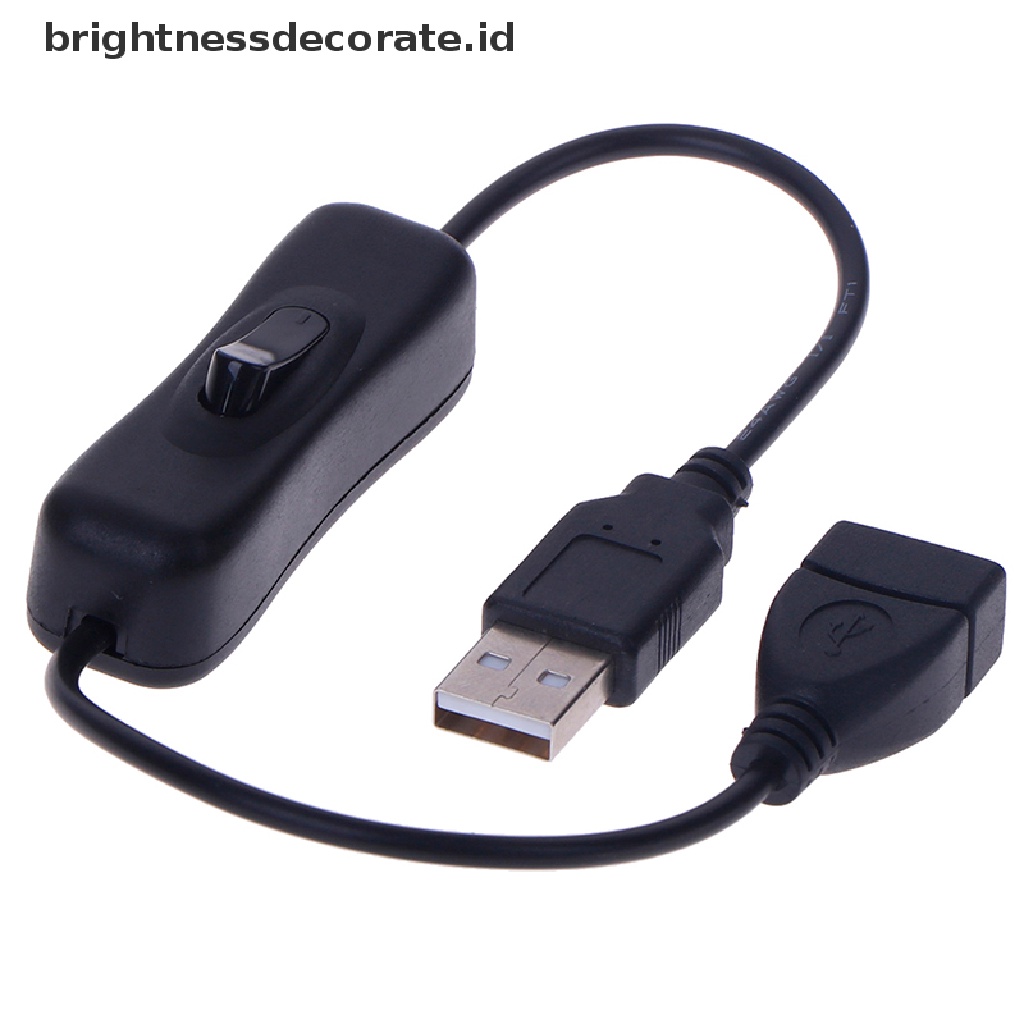 1pc Kabel Extension Usb 2.0 A Male To Female Dengan On / Off