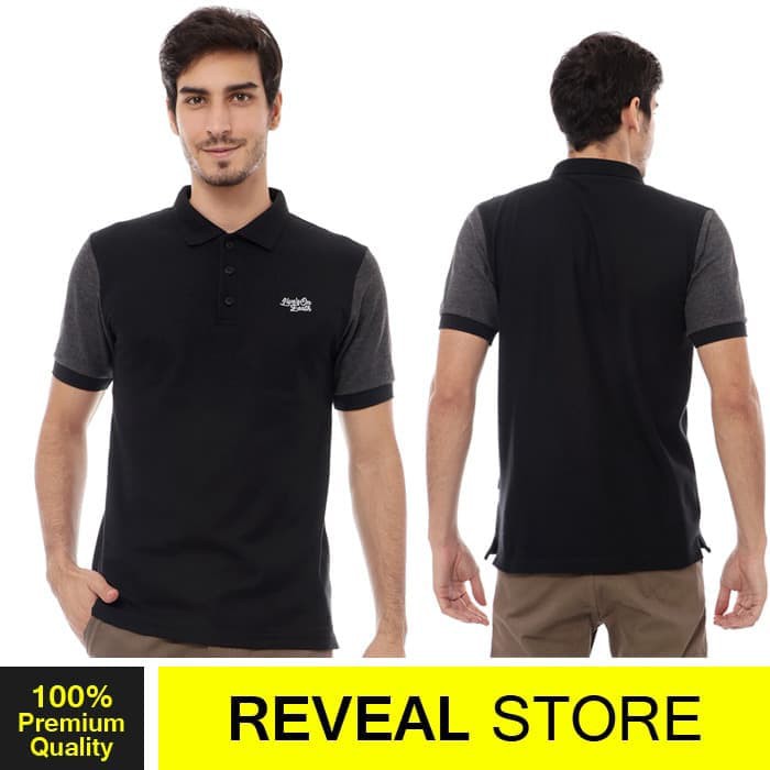 Polo Shirt Pria Levis Hitam / Kaos Polo Kerah Wangki Shirt - M