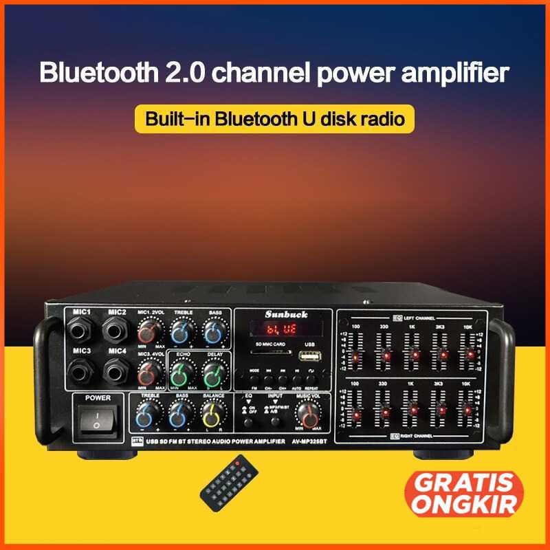 Bluetooth EQ Audio Amplifier Home Theater 2x200W - TAV-MP325BT