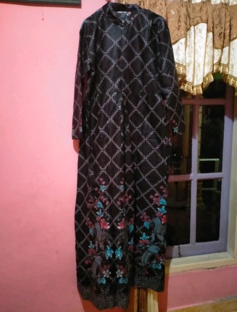 Maura Couple Baju Batik Couple Keluarga Modern Sania Ruffle Ori Ndoro Jowi Dnt Motif Jaring