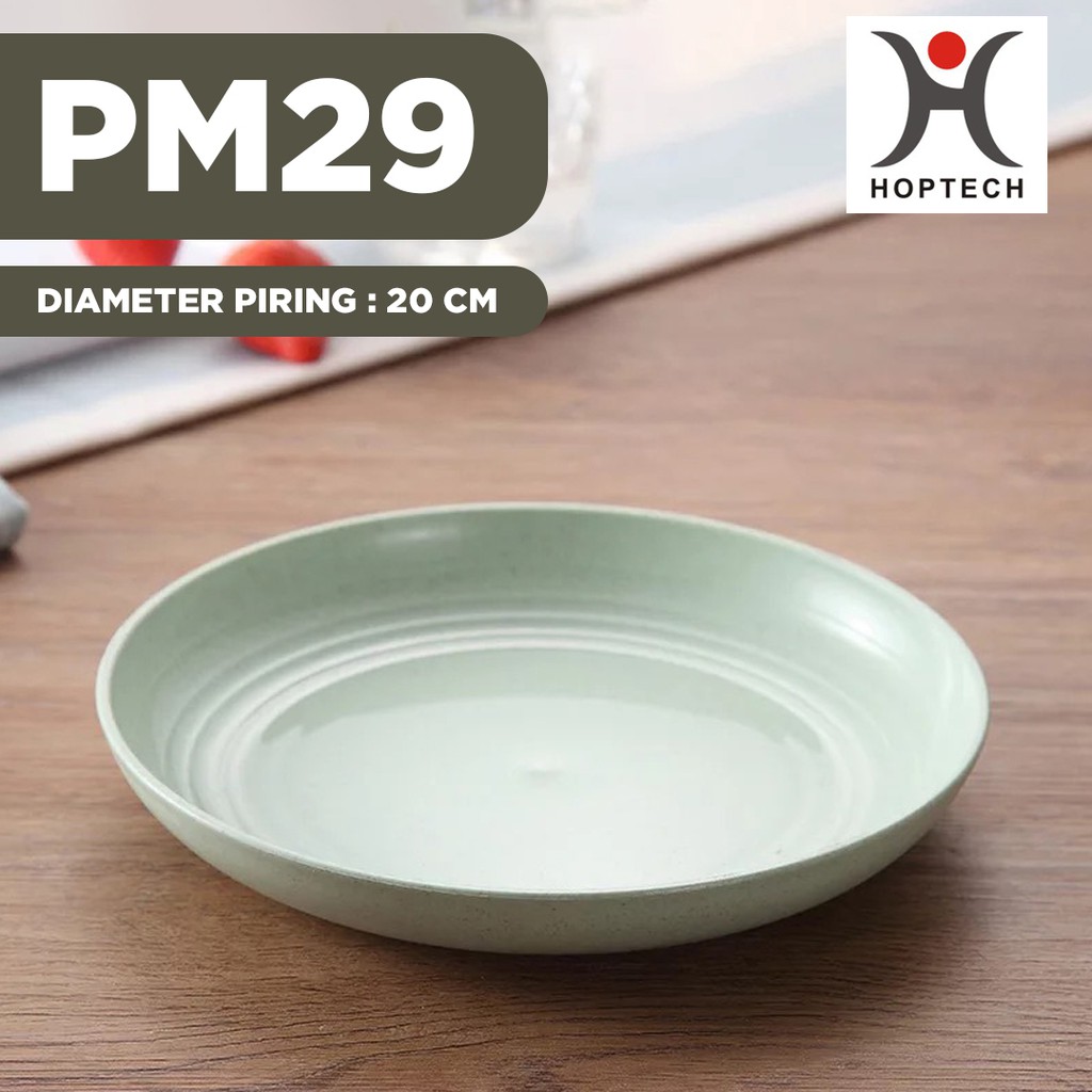 Piring Makan Saji | 20 dan 25 cm Round Plate Piring Saji | Ramah Lingkungan | Biodegradable-PM29 | PIRING HIJAU