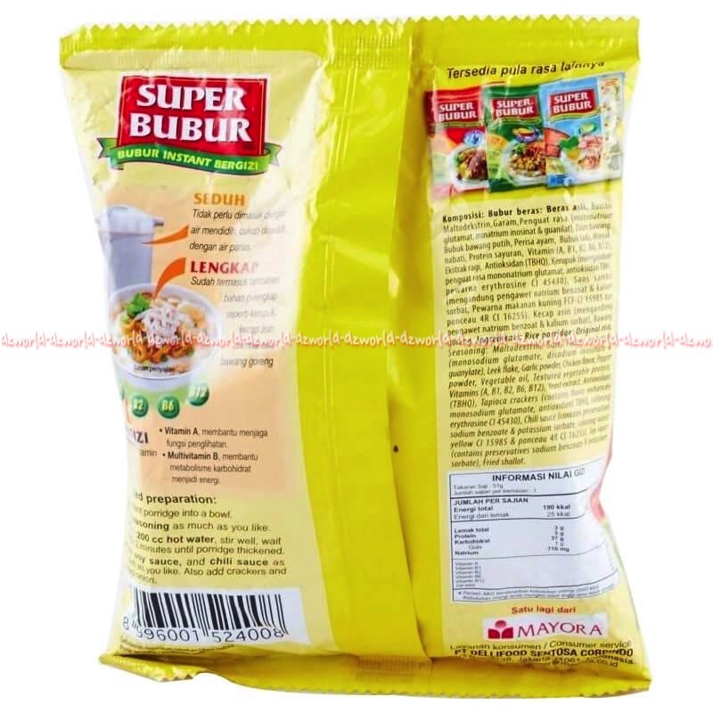 Super Bubur Instant Rasa Ayam Bubur Ayam Instan Praktis