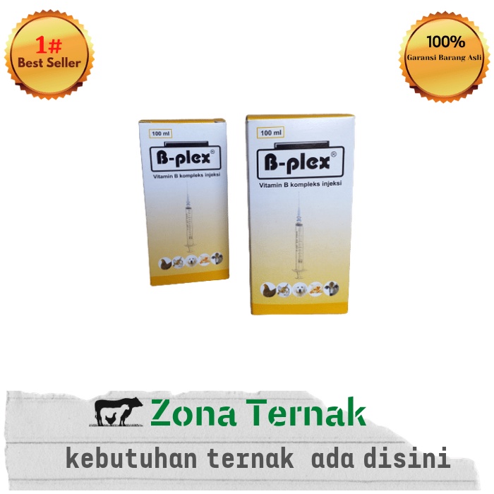 B-PLEX 100 ml (b complex+ b12) Vitamin B Kompleks Injeksi untuk hewan ternak