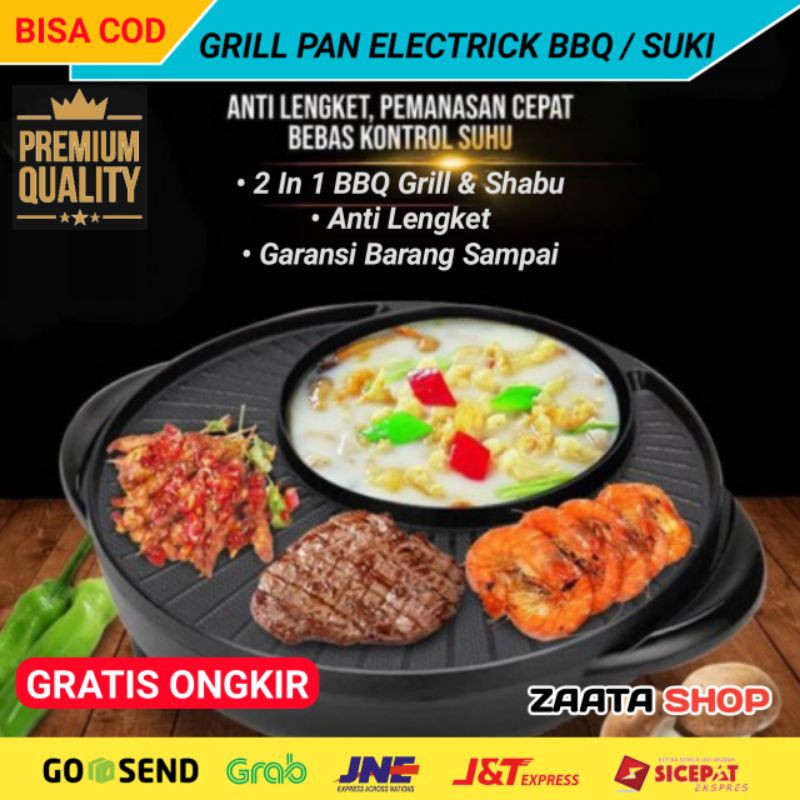Grill Pan Panci BBQ Suki Shabu Shabu Anti Lengket