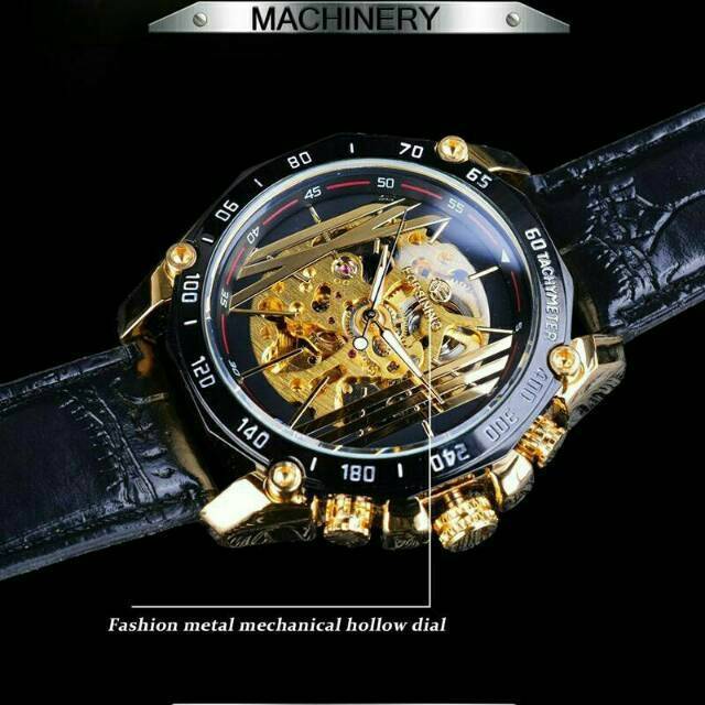 Jam Tangan Mekanik Automatic Forsining Luxury Skeleton Jantan