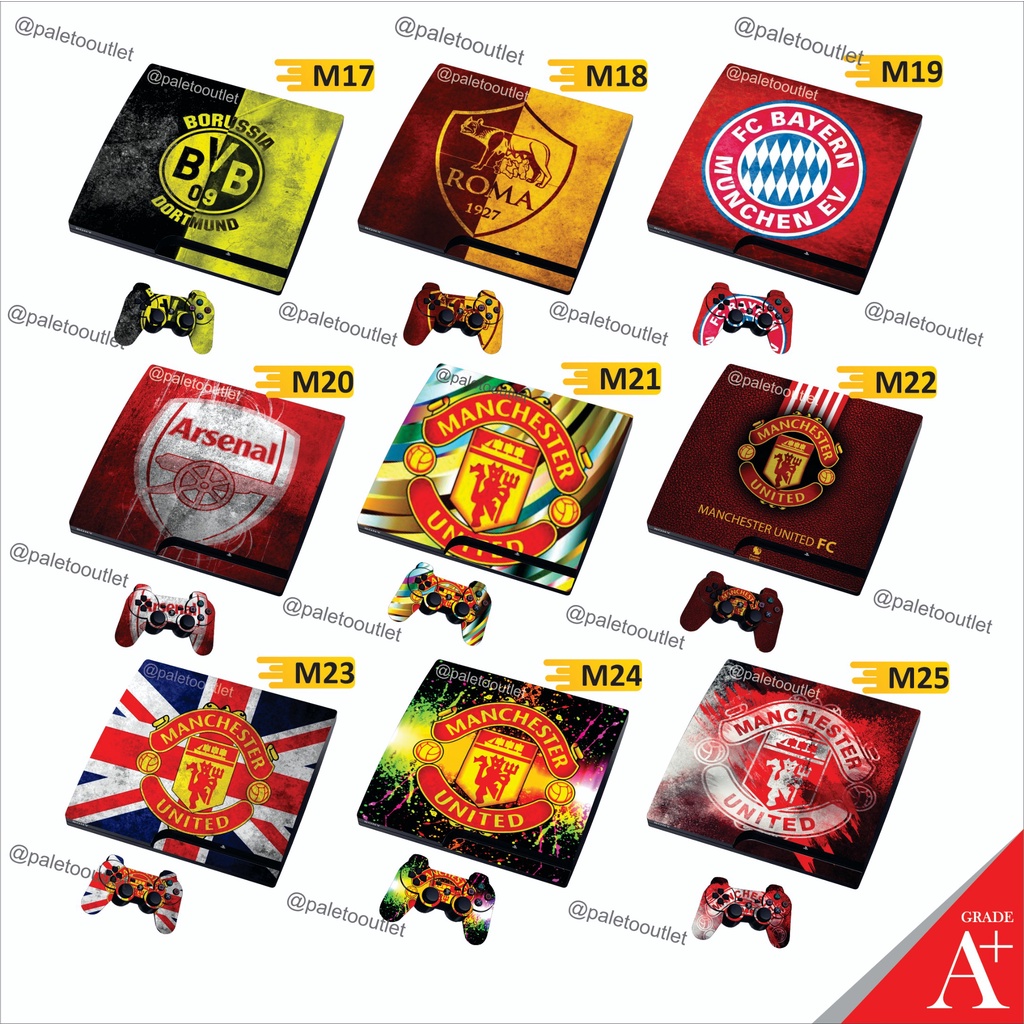 stiker garskin ps3 slim klub bola