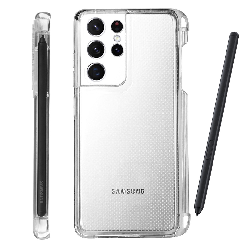 ❀◘Suitable for S21 Ultra mobile phone case Samsung Galaxy S21 Ultra with S-pen pen slot protective c