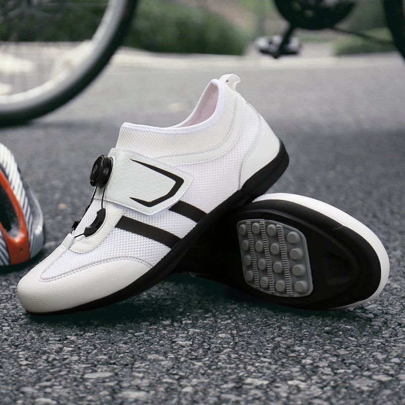 Sepatu Sepeda Pria Dan Wanita Roadbike Flat Non Cleat Cycling Shoes Balap Sepatu Gowes Unlock MTB Profesional Import 098