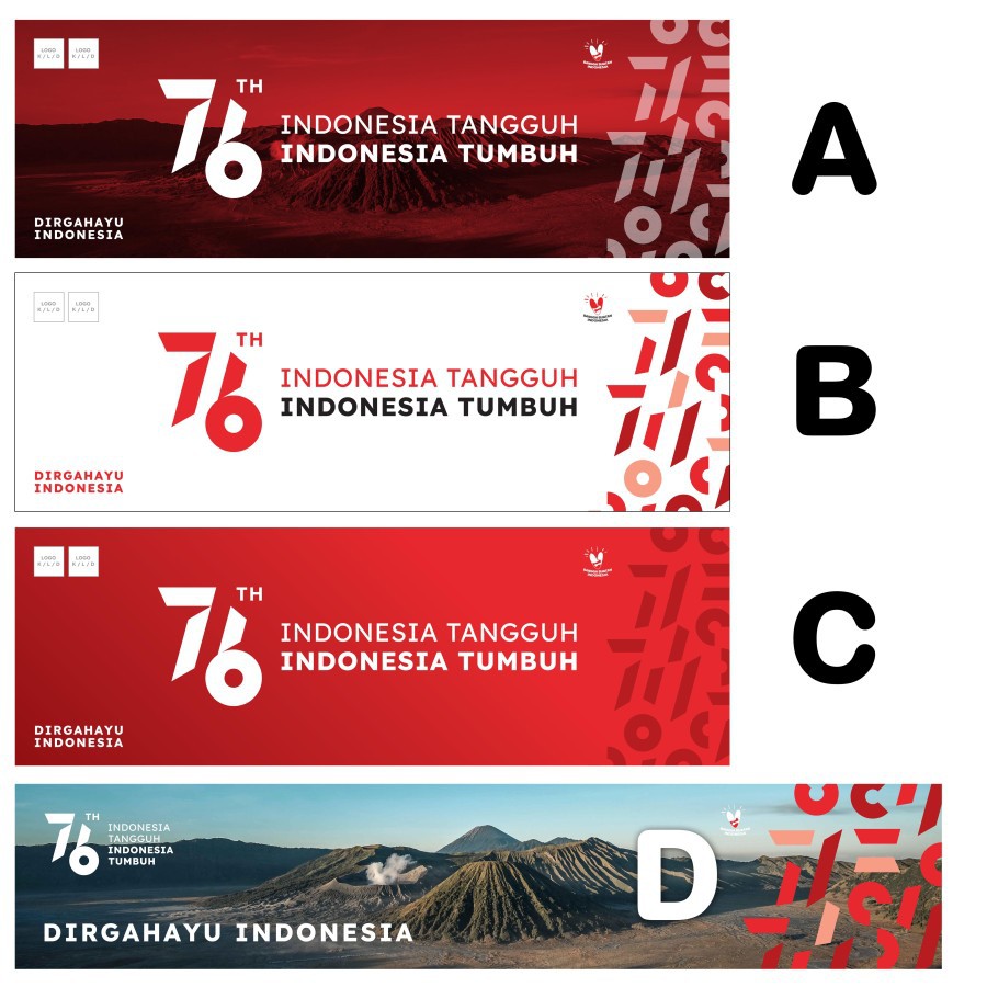 Banner Fleksi HUT RI 76 Dirgahayu Indonesia