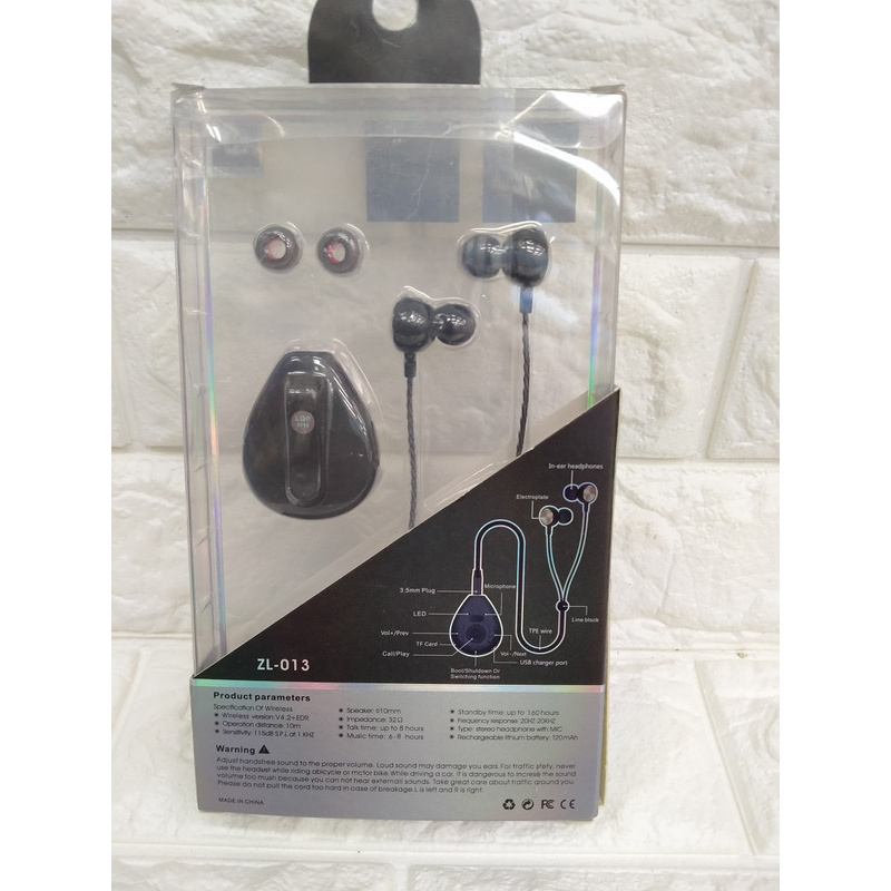 HF Handsfree Bluetooth Headset ZL-013 ZL013 ZL 013