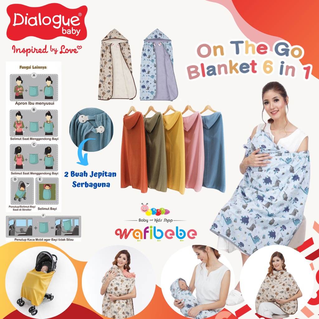 Dialogue Baby On The Go Blanket 6 in 1 Selimut Bayi Multifungsi 6 Function