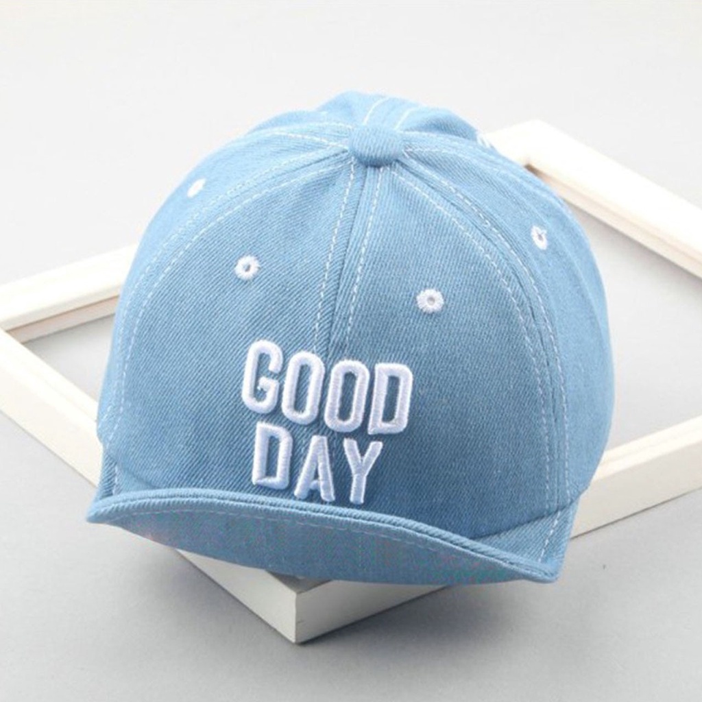 JUNE COLLECTIONS TOPI FASHION ANAK BAYI BASEBALL LIPAT BORDIR GOOD DAY UNISEX #TP05 GOOD DAY