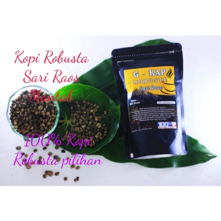 

Kopi Robusta brand G-Kap Sari Raos 200gr dengan Rasa yang Unik