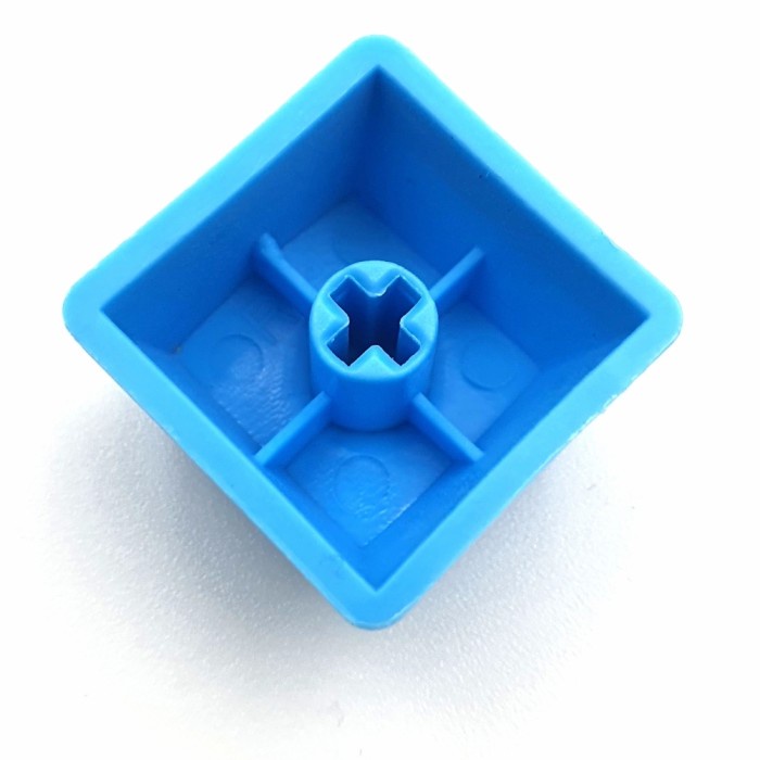 Keycap PBT 1U blue polos blank replacement keyboard button tombol