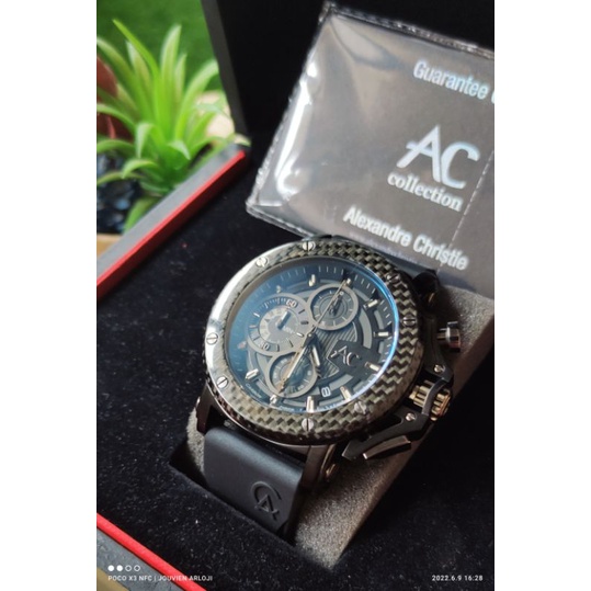 JAM TANGAN ALEXANDRE CHRISTIE AC 9205MC CARBON SECOND PRELOVED