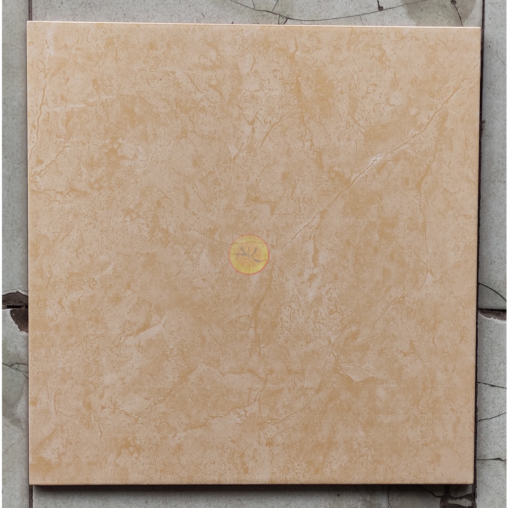 Keramik Lantai Ruangan Motif Marmer Glossy 40x40 Horison Beige