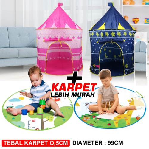 Tenda Anak Model Istana Kado Mainan Kastil tenda mainan anak karakter