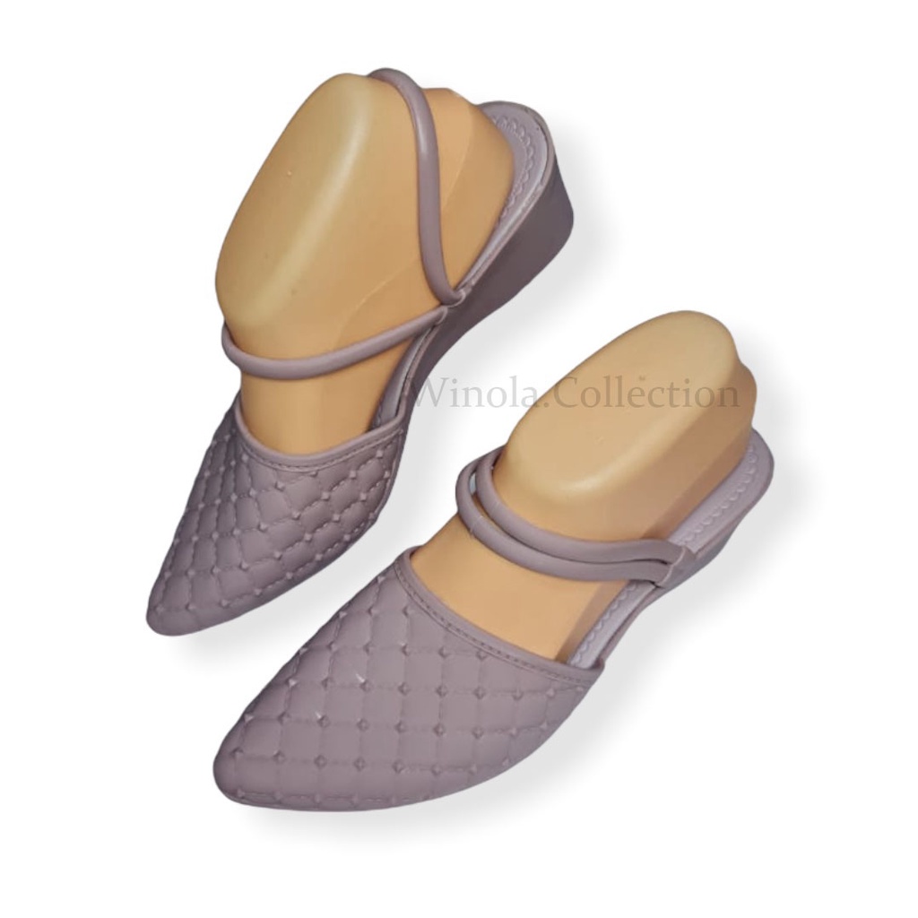 Sandal Slop Tali Wanita Jelly Import Winola Collection A629-1M-1