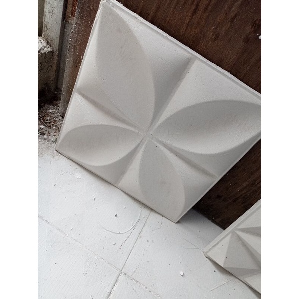 ORNAMEN GYPSUM/PANNEL DINDING motif 3D flower