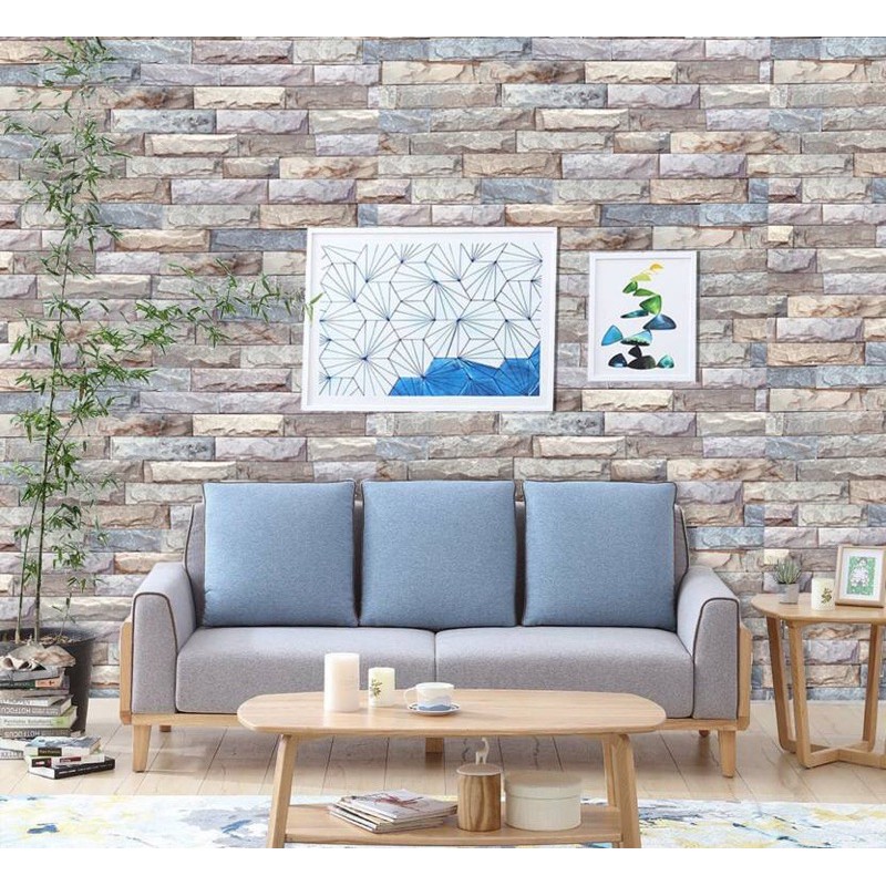 Grosir murah wallpaper sticker dinding motif batu granit alam
