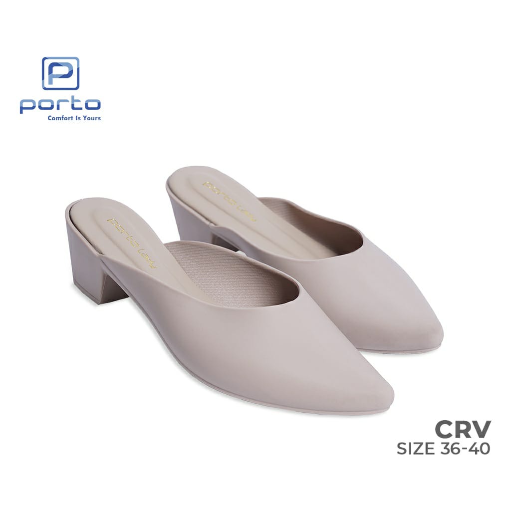 (COD) Sepatu Selop Wedges Kantor Korea Porto CRV