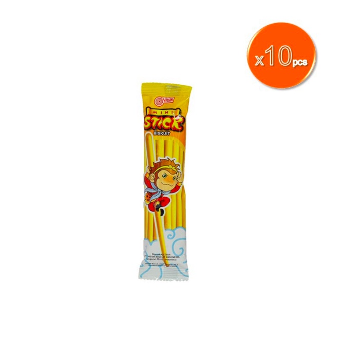 Nissin Mini Stick Biskuit 10 pcs x 13 gr (1 pack isi 10 bungkus)