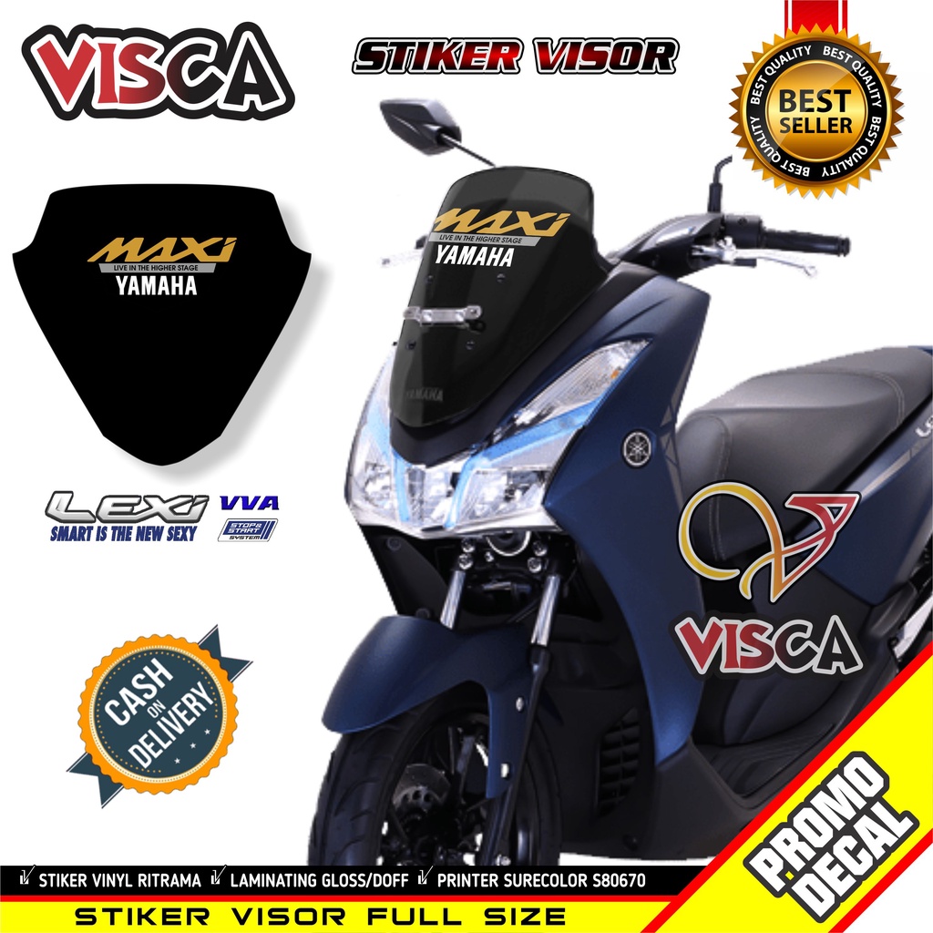 Stiker Visor Yamaha Lexi Stiker Motor Lexi Yamaha Sticker Visor Lexi Maxi