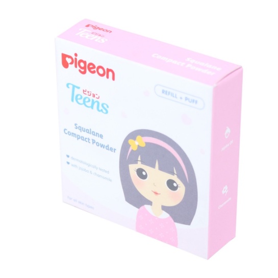 PIGEON Teens Refill Compact Powder Natural Look 14Gr / Refill Bedak Padat Remaja