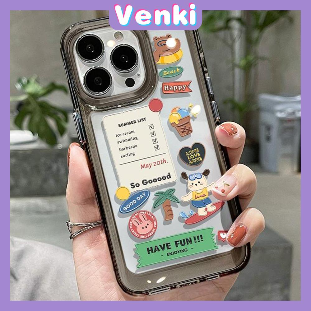 iPhone Case HD Acrylic Hard Case High Clear Metal Button Protection Camera Shockproof Cute Cartoon Bear Compatible with iPhone 14 Pro Max 14 Plus 13 Pro Max 12 Pro Max 11 XR 7Plus