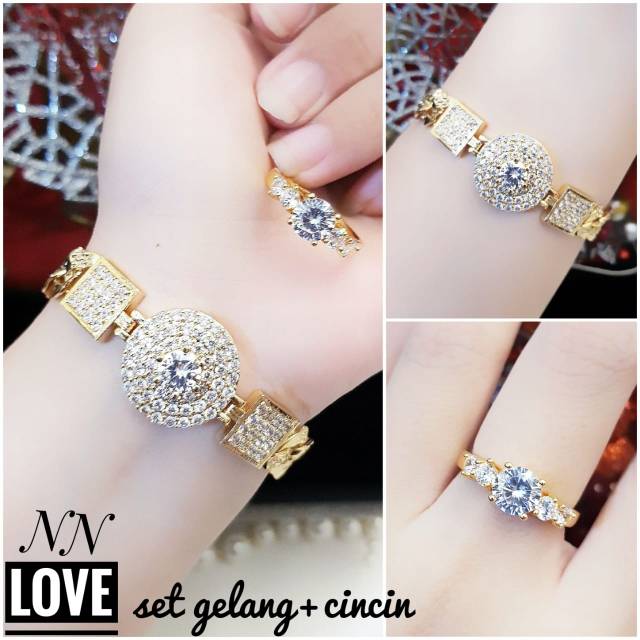 Xuping set perhiasan lapis emas 24k 0630k