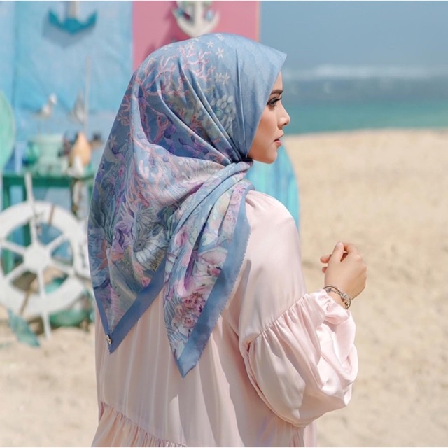 ready buttonscarves little mermaid blue