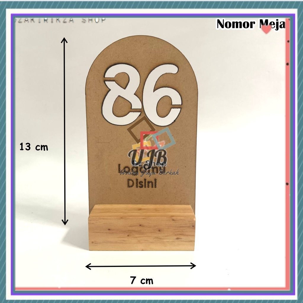 Nomor Meja Kayu Nomor Meja
