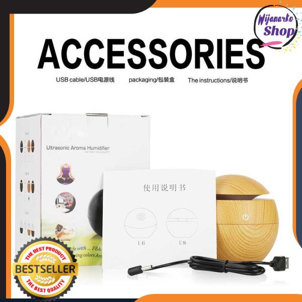 Taffware Aromatherapy Air Humidifier Desain Kayu (free oil 1pcs) - HUMI H41 ELC11