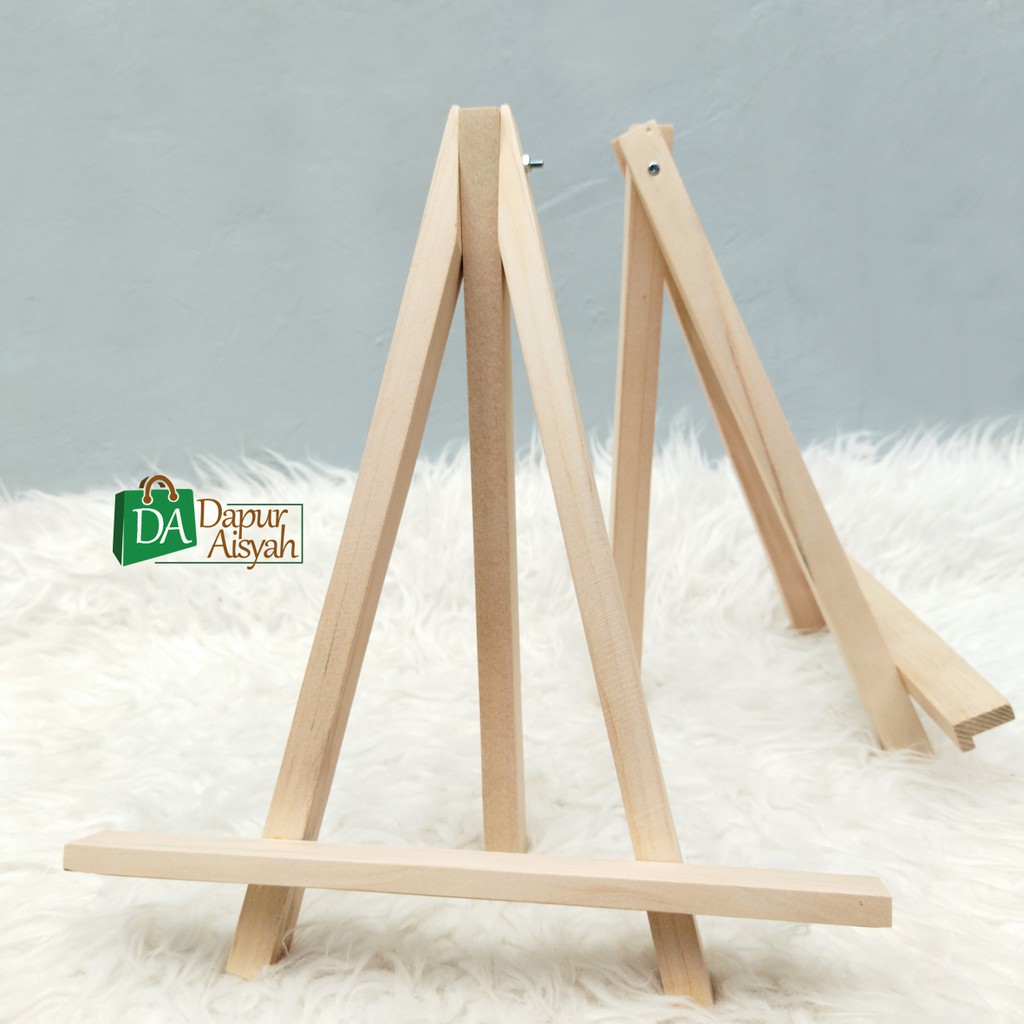 

EASEL / Mini Stand Foto / Stand Lukis Bahan Kayu Pinus 2 Ukuran
