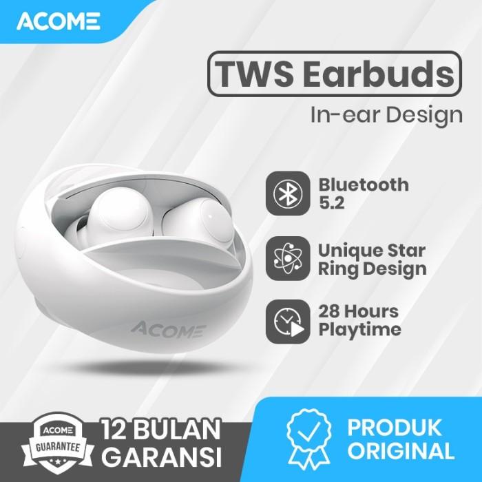Acome T7 Headset Earphone Bluetooth 5.2 TWS Unique Star-Ring ORIGINAL