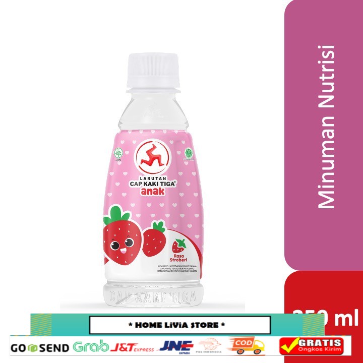 

Cap Kaki Tiga Anak Rasa Srawberry Botol 250 ml