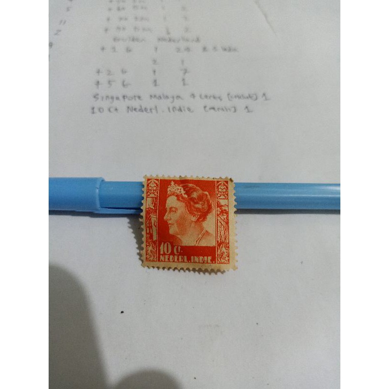 

Perangko Ned Indie 10 cent Queen Wilhelmina tahun 1934-1937