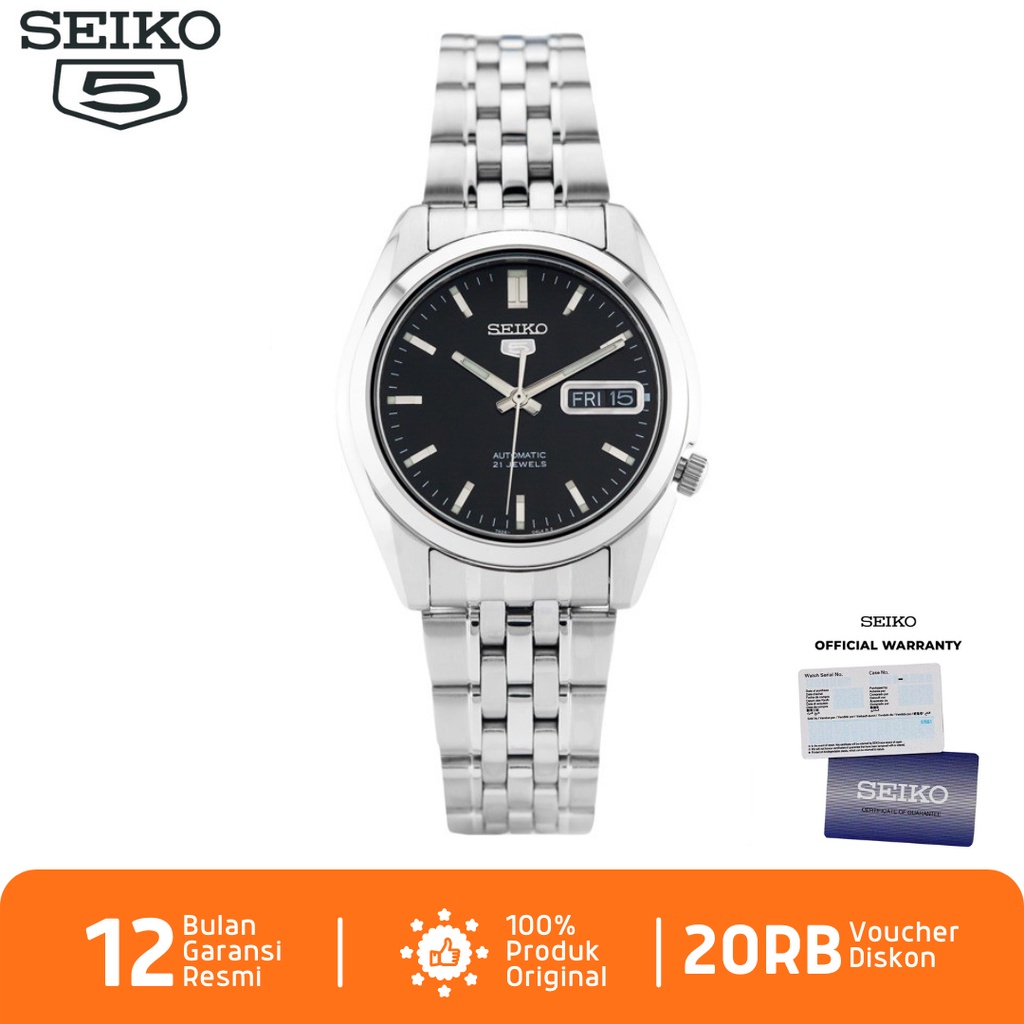 Seiko Pria SNK361 Jam Tangan Pria Seiko 5 Automatic SNK361K1 Stainless Steel Strap