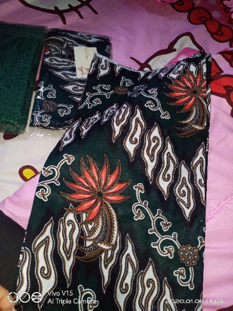 Batik Halus Cantik Pekalongan Tidak Luntur Mix Brokat Renda Ori