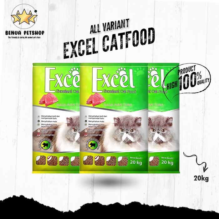 Makanan Kucing kering Murah Premium EXCEL 20kg All varian ( EKSPEDISI )