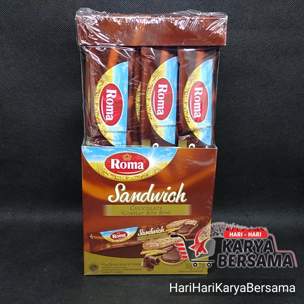 

BISKUIT ROMA SANDWICH CHOCOLATE ISI 12'S X 27GR- PER BOX