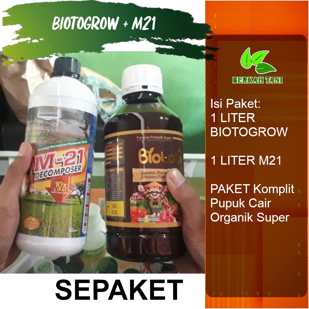 Paket Biotogrow 1 Liter dan M21 1 Liter