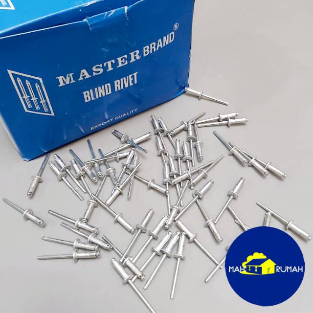 Paku Rivet Rifet Ripet - MASTER BRAND 550 4MM X 12.7MM (isi 50paku)