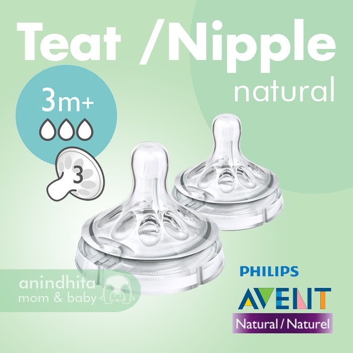 PHILIPS AVENT Teat Natural | Nipple Replacement / Dot Pengganti Avent Natural