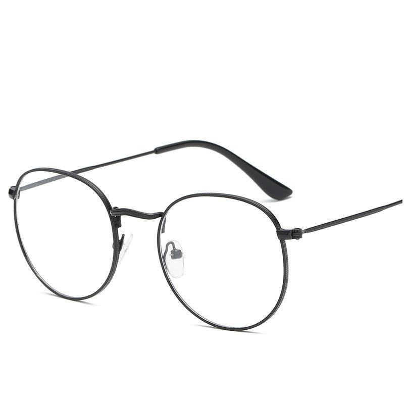 ✅COD [BBS] Kacamata Oval Korea Retro Pria dan Wanita-KC Bening - Black